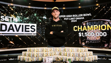 Seth Davies Super High Roller Bowl PLO od PGT (PokerGO)